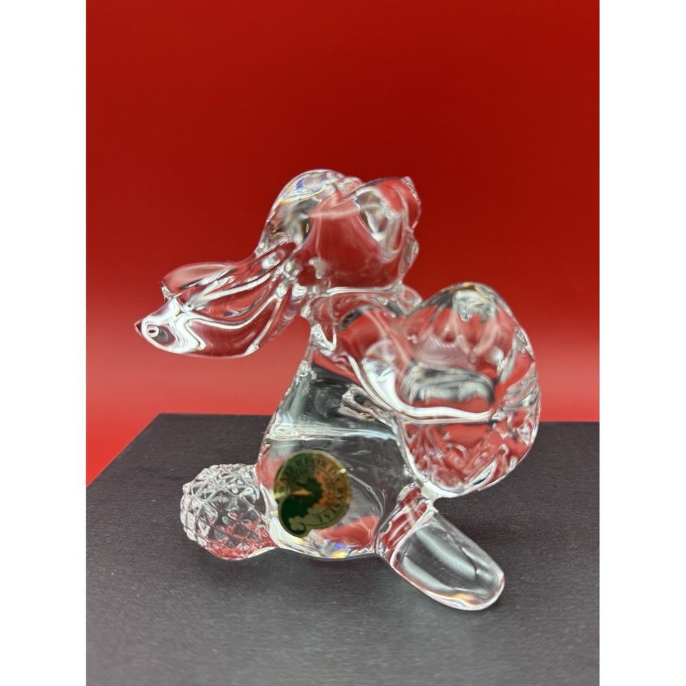 Waterford Crystal Easter BUNNY Rabbit w/ Egg Ireland Made 3.5"